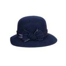 Фетровая шляпка №26 тёмно-синяя Фетровая шляпка №26 тёмно-синяя
