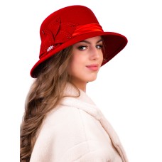 Фетровая шляпка №26 красная Фетровая шляпка №26 красная