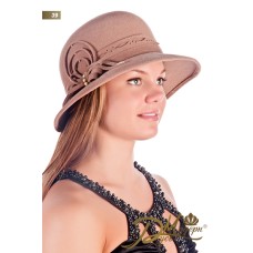 Фетровая шляпка №39 песочная