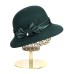 Фетровая шляпка №39 изумрудная