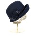 Фетровая шляпка №96 тёмно синяя 
