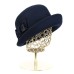 Фетровая шляпка №96 тёмно синяя 