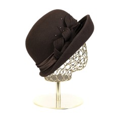 Фетровая шляпка №96коричневая