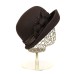 Фетровая шляпка №96коричневая