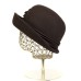 Фетровая шляпка №96коричневая