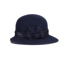 Фетровая шляпка №5 тёмно-синяя Фетровая шляпка №5 тёмно-синяя