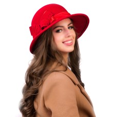 Фетровая шляпка №5 красная Фетровая шляпка №5 красная
