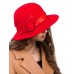 Фетровая шляпка №5 красная