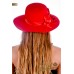 Фетровая шляпка №5 красная