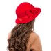Фетровая шляпка №5 красная