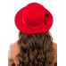 Фетровая шляпка №5 красная