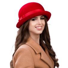 Фетровая шляпка № 60 красная Фетровая шляпка № 60 красная