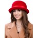 Фетровая шляпка № 60 красная Фетровая шляпка № 60 красная