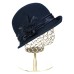 Фетровая шляпка №65 тёмно-синяя