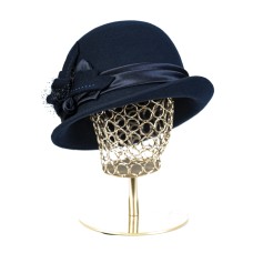 Фетровая шляпка №65 тёмно-синяя