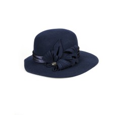 Фетровая шляпка №7 тёмно-синий Фетровая шляпка №7 тёмно-синий