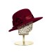 Фетровая шляпка №7-2302 тёмно-красная Фетровая шляпка №7-2302 тёмно-красная