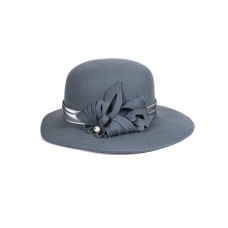 Фетровая шляпка №7 серо-голубая Фетровая шляпка №7 серо-голубая