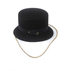 Фетровая панама № 70 чёрная Фетровая панама № 70 чёрная