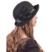 Фетровая шляпка №76                          чёрная