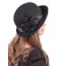 Фетровая шляпка №76                          чёрная