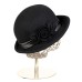 Фетровая шляпка №76                          чёрная