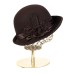 Фетровая шляпка №76 коричневая