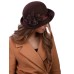 Фетровая шляпка №76 коричневая