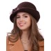 Фетровая шляпка №76 коричневая