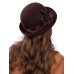 Фетровая шляпка №76 коричневая