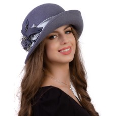 Фетровая шляпка №76 серо-голубой Фетровая шляпка №76 серо-голубой