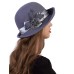 Фетровая шляпка №76 серо-голубой