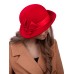 Фетровая шляпка №76 красная