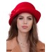 Фетровая шляпка №76 красная