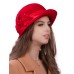Фетровая шляпка №76 красная