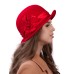 Фетровая шляпка №76 красная