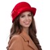 Фетровая шляпка №76 красная