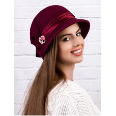 Фетровый капор  №85 тёмно-красный
