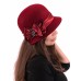 Фетровый капор  №85 тёмно-красный