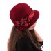 Фетровый капор  №85 тёмно-красный