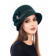 Фетровый капор  №85 изумруд