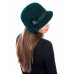 Фетровый капор  №85 изумруд