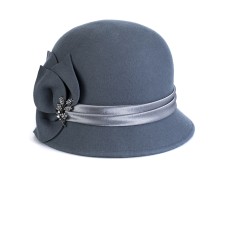 Фетровый капор  №85 серо-голубой