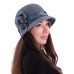 Фетровый капор  №85 серо-голубой