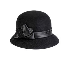 Фетровая шляпка № 86 чёрная Фетровая шляпка № 86 чёрная