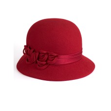 Фетровая шляпка № 86 алая Фетровая шляпка № 86 алая