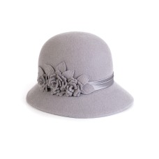Фетровая шляпка № 86 светло-серая Фетровая шляпка № 86 светло-серая
