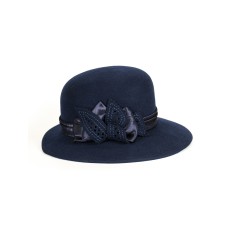 Фетровая шляпка №9 тёмно-синяя Фетровая шляпка №9 тёмно-синяя