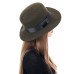 Канотье -фетровая шляпка № 900 зелёный микс