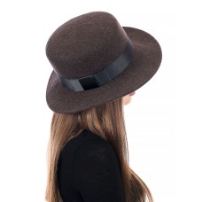 Канотье -фетровая шляпка № 900 коричневый микс 